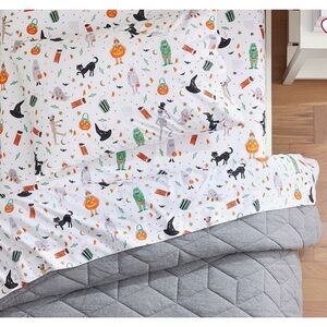 Pottery Barn Rifle Paper Co. Halloween Glow-in-the-Dark Sheet Set Full